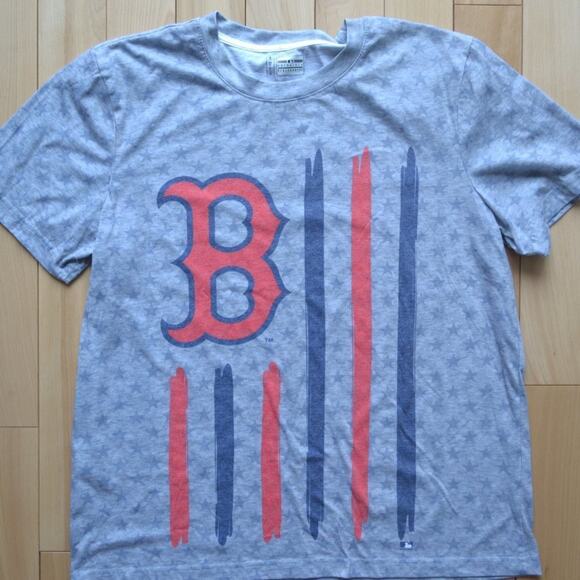 Genuine Merchandise Boston Red Sox Short Sleeve TShirt Gray Blue Red - Picture 2 of 4